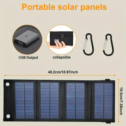 Portable USB Foldable Solar Panel for Mobile Charging