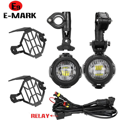 40W LED Auxiliary Fog Lights for BMW Motorcycles - 2 Pcs