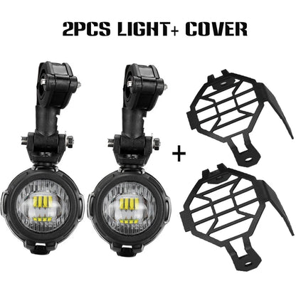 40W LED Auxiliary Fog Lights for BMW Motorcycles - 2 Pcs