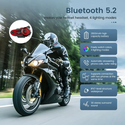 GEARELEC DK02 Bluetooth Motorcycle Helmet Headset