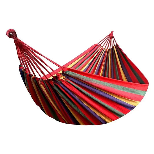 WESTTUNE Outdoor Canvas Hammock with Tree Ropes