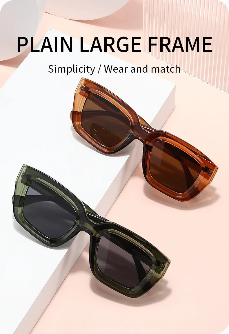 Unisex Retro Square Fashion Sunglasses for Outdoor Activities