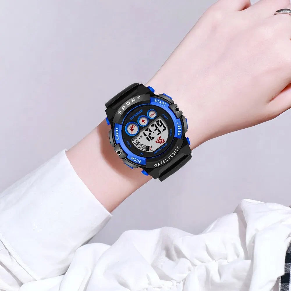 SYNOKE Kids Colorful Digital Sport Watch - Waterproof & Stylish