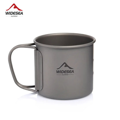 Widesea Titanium Camping Mug - Lightweight & Foldable