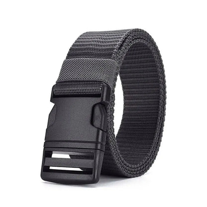 Men's High Quality Canvas Tactical Belt with Plastic Buckle