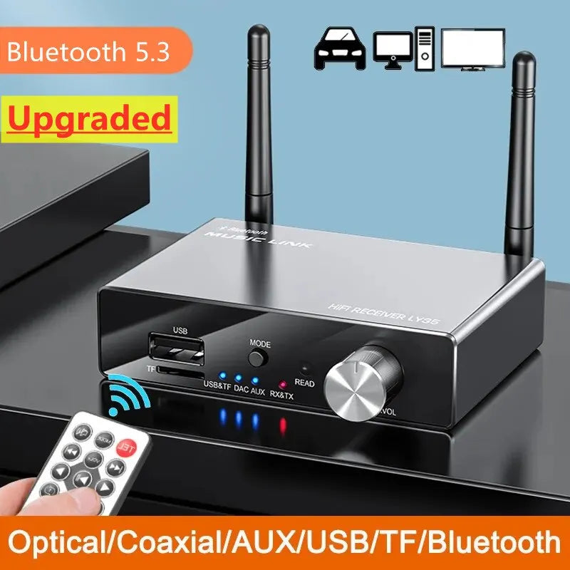 Bluetooth 5.3 Transmitter Receiver with Remote Control