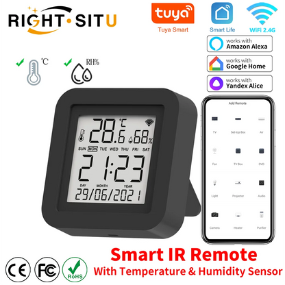 Tuya Smart Universal IR Remote with Temperature & Humidity Sensor