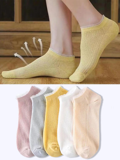 5 Pairs Cute Teddy Bear Ankle Socks for Women