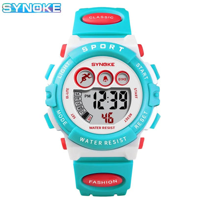 SYNOKE Kids Colorful Digital Sport Watch - Waterproof & Stylish