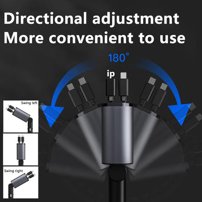 100W 4-in-1 Scalable Car Charger with USB-C Cable