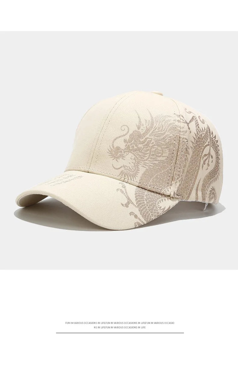 Chinese Dragon Pattern Baseball Cap - Unisex