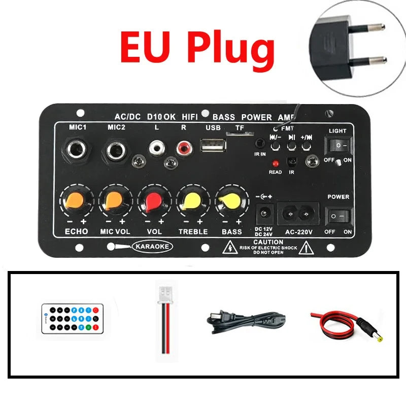 Bluetooth Audio Amplifier Board 30-120W with Dual Mic Support