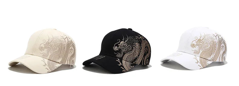 Chinese Dragon Pattern Baseball Cap - Unisex