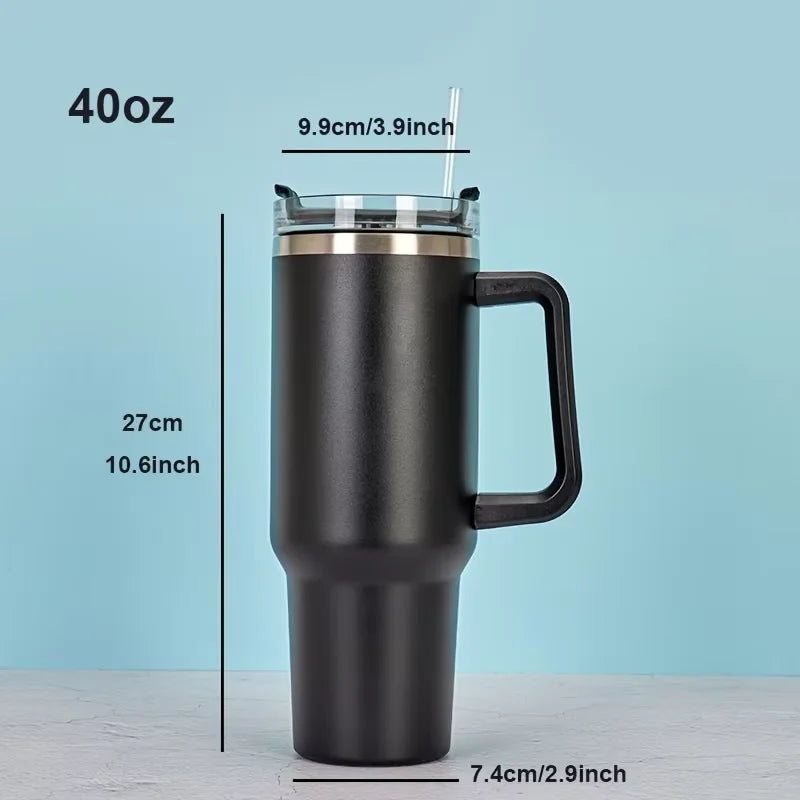 40oz Vacuum Insulated Stainless Steel Tumbler with Handle