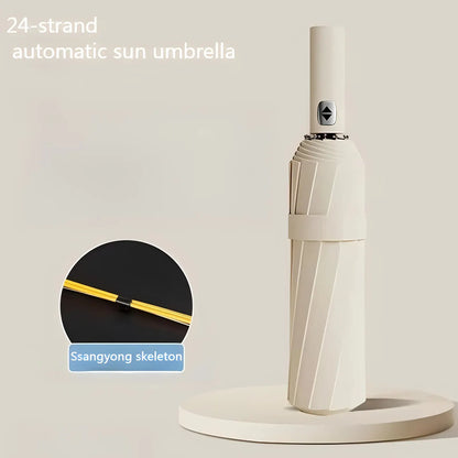 12 Bone Black Glue Fully Automatic Umbrella