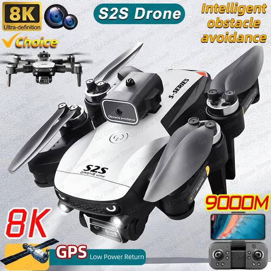 S2S Drone 8K HD Dual Camera Quadcopter with Obstacle Avoidance