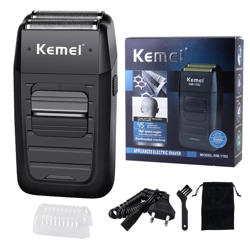 Kemei 1102 Rechargeable Cordless Shaver for Men