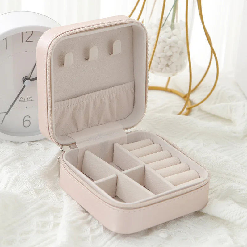 Single Layer Travel Leather Jewelry Box