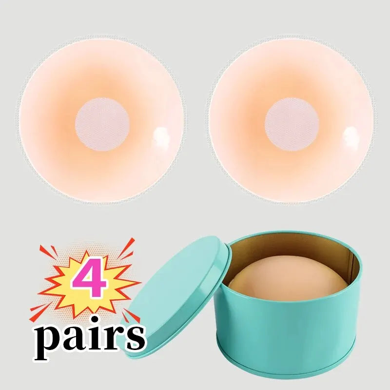 4 Pairs Anti Glare Silicone Breast Patches - Invisible Care