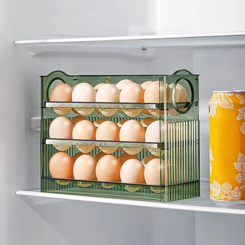 Egg Storage Box - Refrigerator Organizer for Fresh Eggs