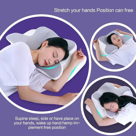 Butterfly Shaped Memory Foam Pillow - Cervical Support