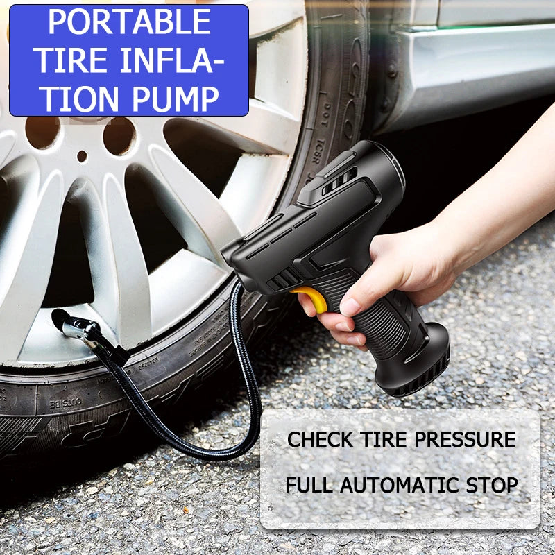 Portable Tire Inflation Pump for Cars & Motorcycles