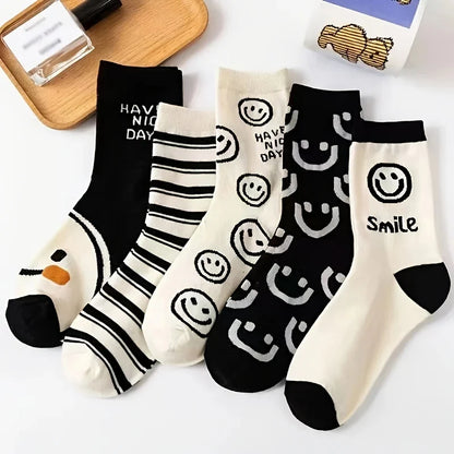 5 Pairs Cute Teddy Bear Ankle Socks for Women