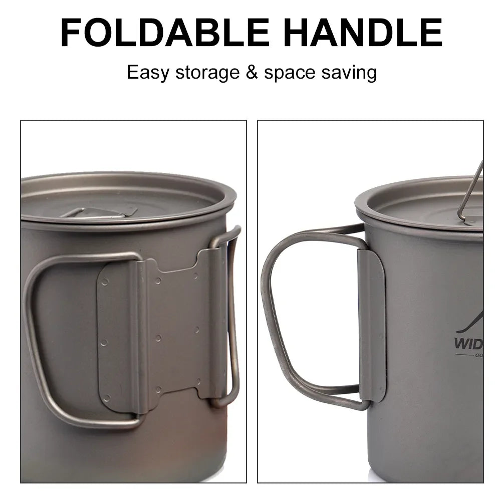 Widesea Titanium Camping Mug - Lightweight & Foldable