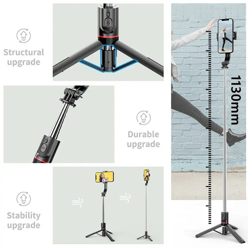 L13 Extended Wireless Bluetooth Selfie Stick with Tripod & Remote