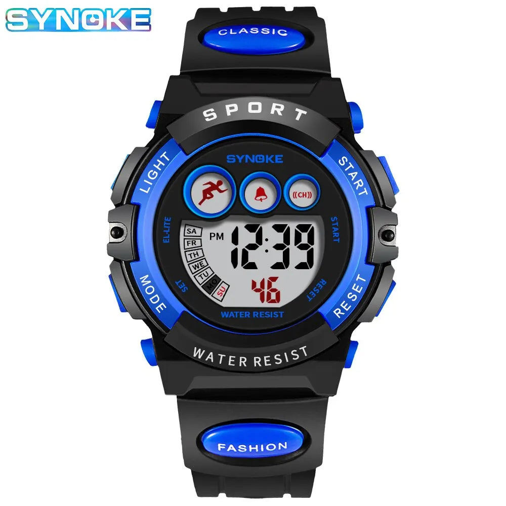 SYNOKE Kids Colorful Digital Sport Watch - Waterproof & Stylish