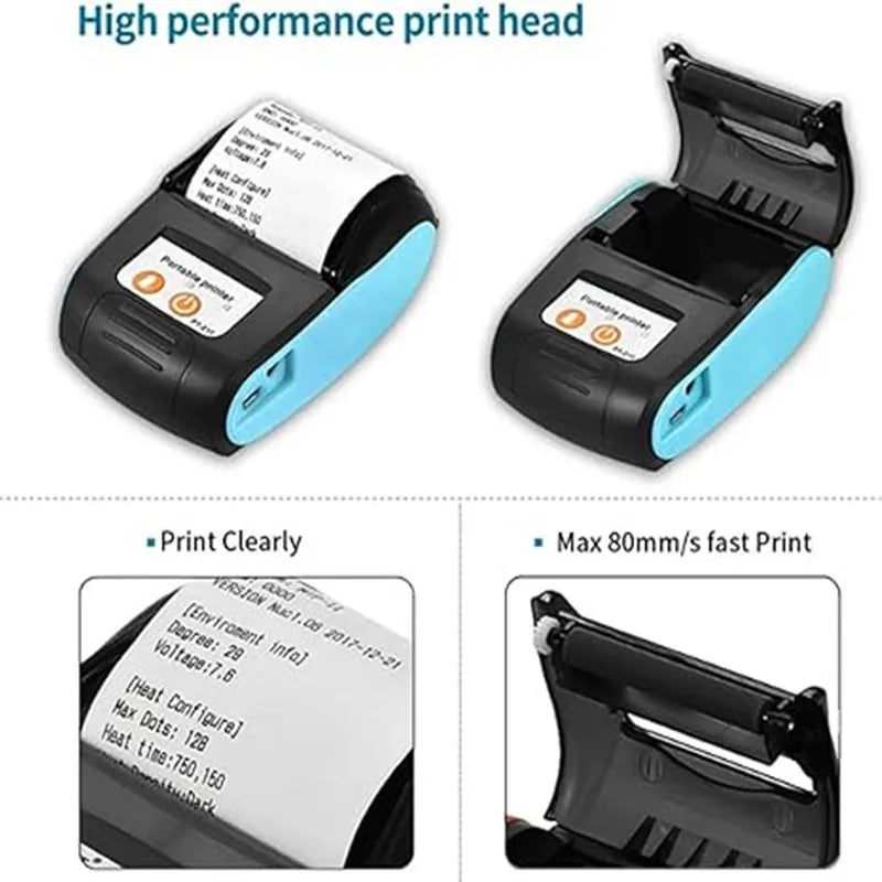 Mini Wireless Bluetooth Thermal Receipt Printer 58mm