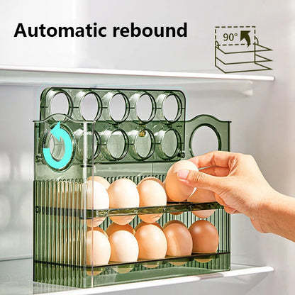 Egg Storage Box - Refrigerator Organizer for Fresh Eggs