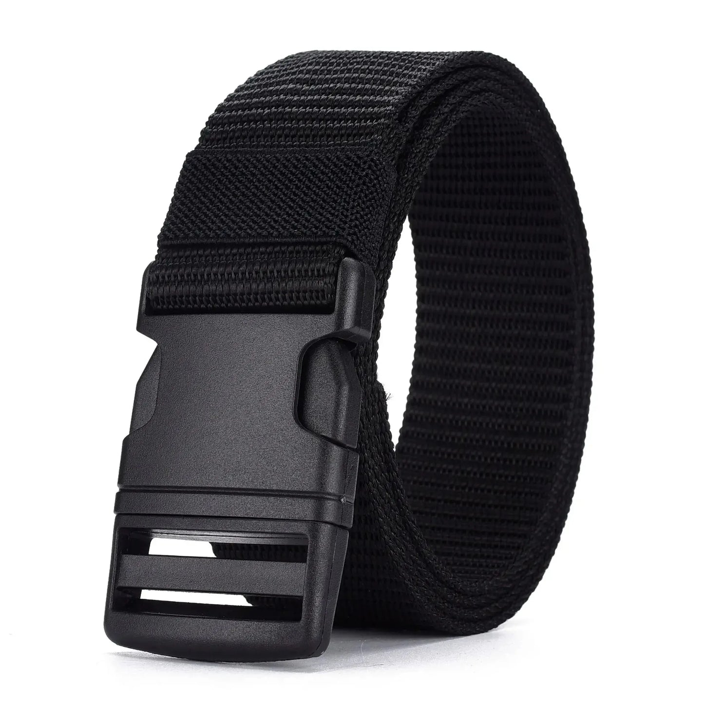 Men's High Quality Canvas Tactical Belt with Plastic Buckle