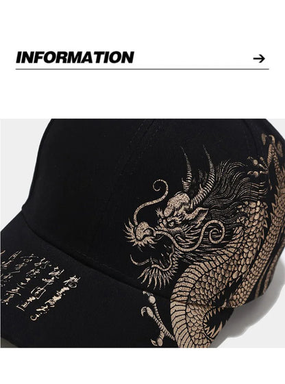 Chinese Dragon Pattern Baseball Cap - Unisex