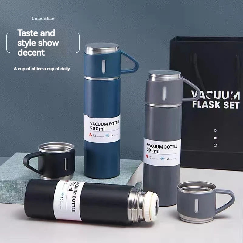 500ML 304 Stainless Steel Vacuum Thermos Gift Set