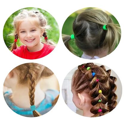 Colorful Thick Nylon Elastic Hair Ties for Girls