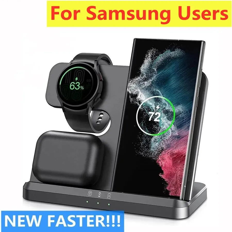 3 in 1 Wireless Charger Stand for Samsung Devices