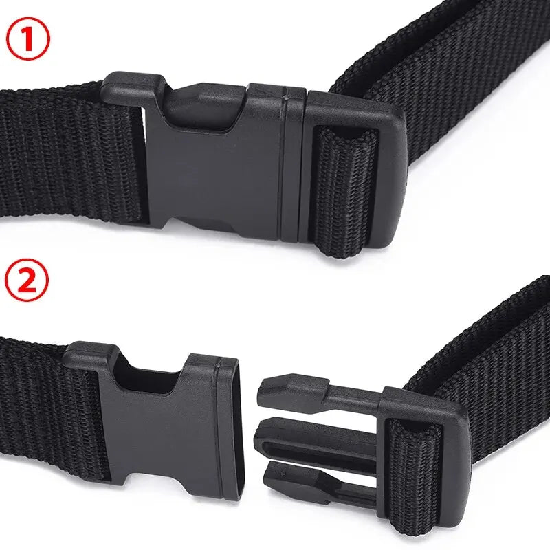 Men's High Quality Canvas Tactical Belt with Plastic Buckle