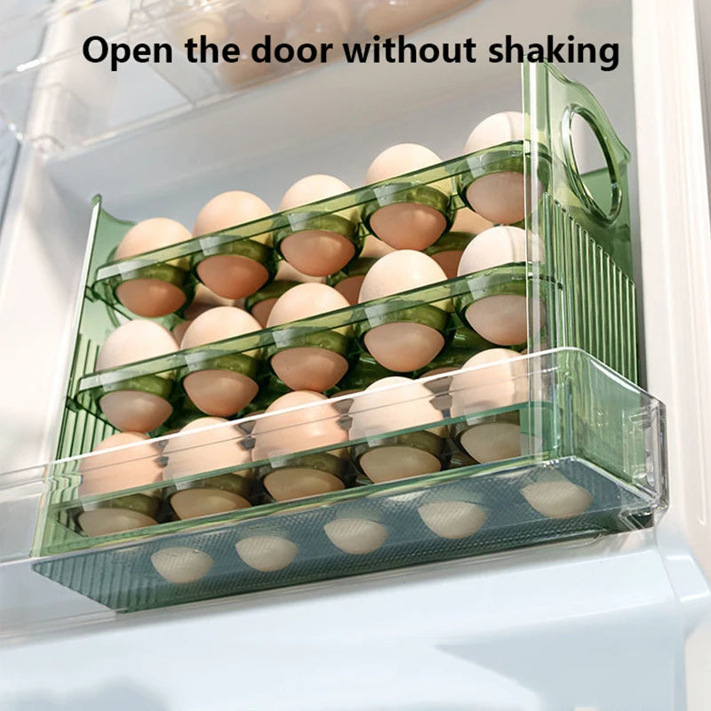 Egg Storage Box - Refrigerator Organizer for Fresh Eggs