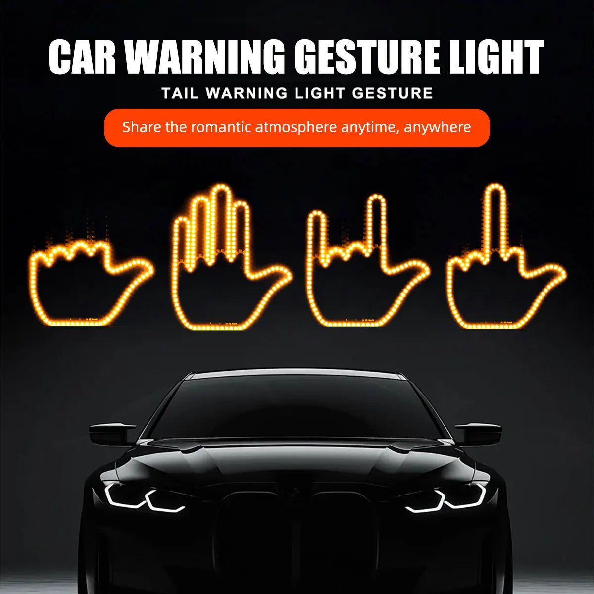 Funny Car Finger Light with Remote Control