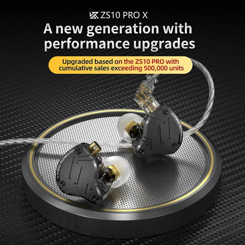 KZ ZS10 PRO X HIFI Bass Metal Hybrid In-ear Earphones