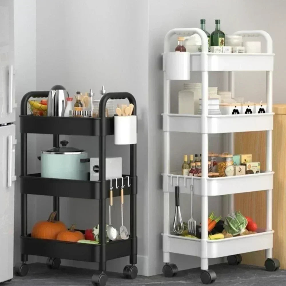 Movable Multi-Function Storage Rack with Wheels