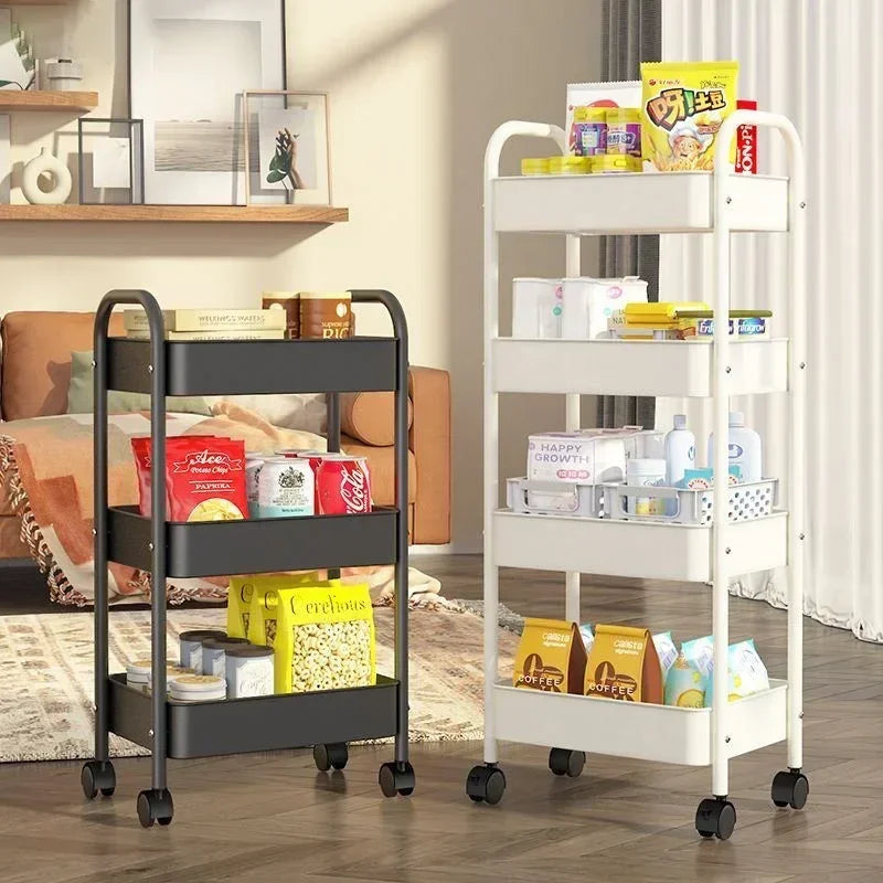 Movable Multi-Function Storage Rack with Wheels