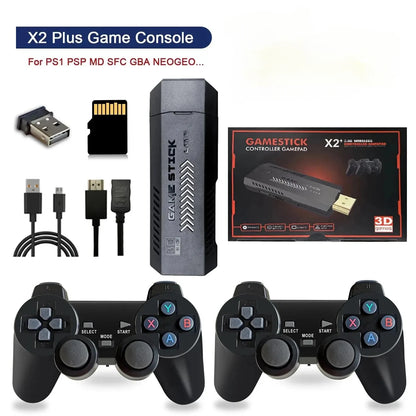 X2 Plus 3D HD Retro Video Game Console with Wireless Controller