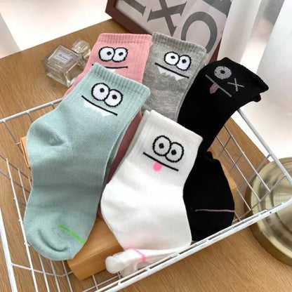 5 Pairs Cute Teddy Bear Ankle Socks for Women