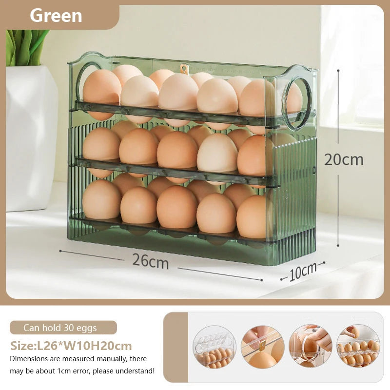 Egg Storage Box - Refrigerator Organizer for Fresh Eggs