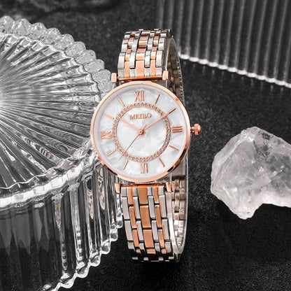 Luxury Crystal Women's Bracelet Watch - MEIBO HQ8016