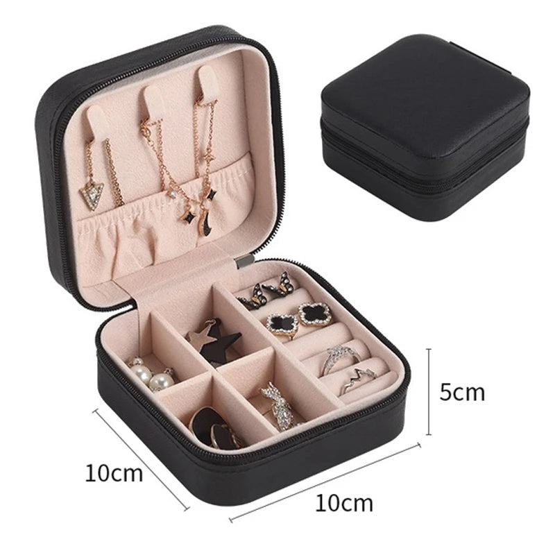 Single Layer Travel Leather Jewelry Box