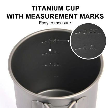 Widesea Titanium Camping Mug - Lightweight & Foldable