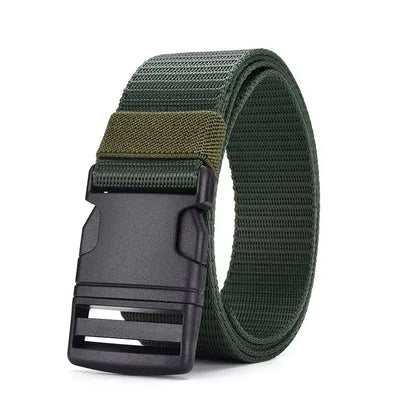 Men's High Quality Canvas Tactical Belt with Plastic Buckle